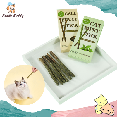 ✿ Peddy ✿ ป๊อกกี้แมว Cat Stick ไม้มาทาทาบิ ขัดฟันแมว เคลือบแคทนิป Catmint Gall Fruit Cat Stick (6 แท่ง) พร้อมส่ง