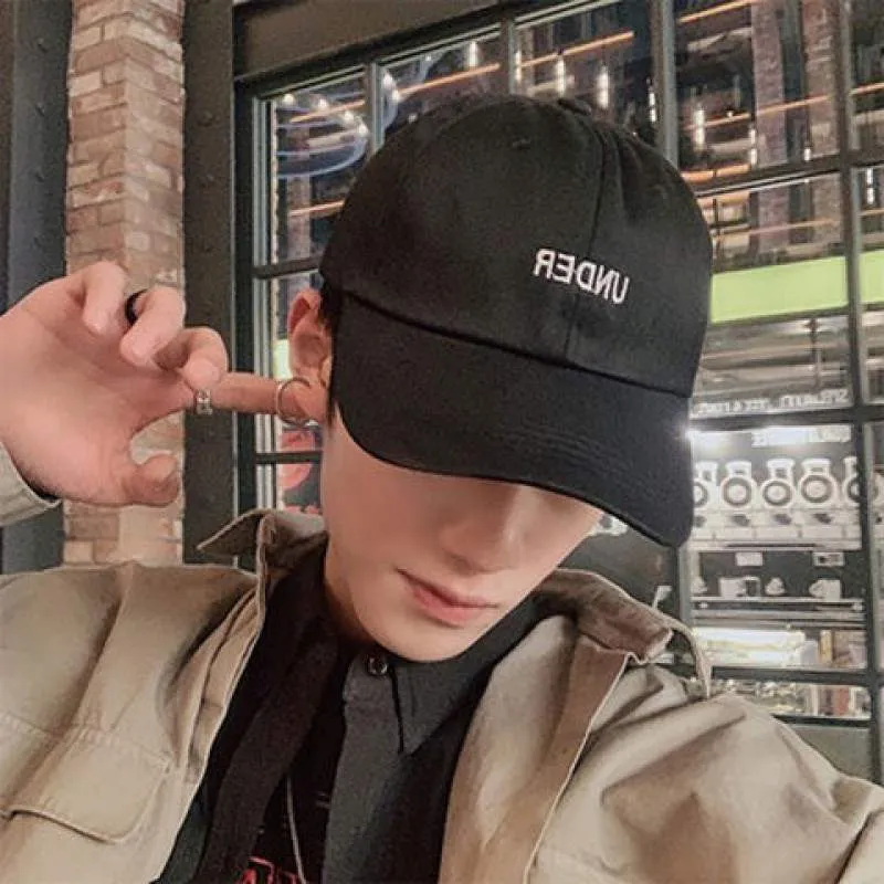 Peaked cap۩♘△Hat men s trendy brand Korean version of the black