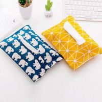 Domestic Accessories Freshness Style Cotton Linen Multifunctional Paper Bag Car Tools Tissue Box Pumping Paper Boxes Tissue Holders