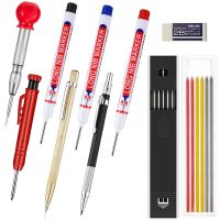 10ชิ้นเซ็ต Solid Carpenter ดินสอก่อสร้างงานไม้เครื่องมือ Marker เติมคาร์ไบด์ Scriber เครื่องมืออัตโนมัติ Center Punch