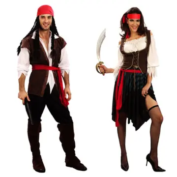 Mens Halloween Pirate Vampire Costume For Cosplay Carnival Masquerade Party  