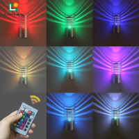 Lanlan ไฟไฟพร้อมรีโมทคอนโทลติดผนัง Led 3W Rgb สำหรับ Hiasan Kamar ห้องนอนและห้องนั่งเล่น