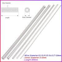 5pcs L 305mm 304 Stainless Steel Compression Spring Wire Dia 0.3 0.4 0.5 0.6 0.7 0.8mm Y Type Long Spring Outer Dia 3-12mm