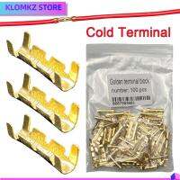 KLOMKZ 50/100/200pcs 0.3-1.5mm2 สายขั้วต่อ ฟัน fascia TERMINAL แถบสายไฟสำหรับรถยนต์ ไส้กรองเย็น ตัวเชื่อมต่อเชื่อมต่อ ขั้วเย็นเทอร์มินัล