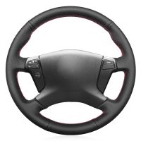 Yuji-Hong Hand-stitched Leather Car Steering Cover Case for Toyota Avensis 2003-2008 T25 Alcantara / Genuine / Micro-fiber Steering Wheels Accessories