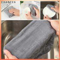 CHANFEN 9.75 "X 9.75" สุ่มสีผ้าลินินประสิทธิภาพสูงผ้าห้องครัวผ้าทำความสะอาดผ้าไม้ไผ่ผ้าเช็ด