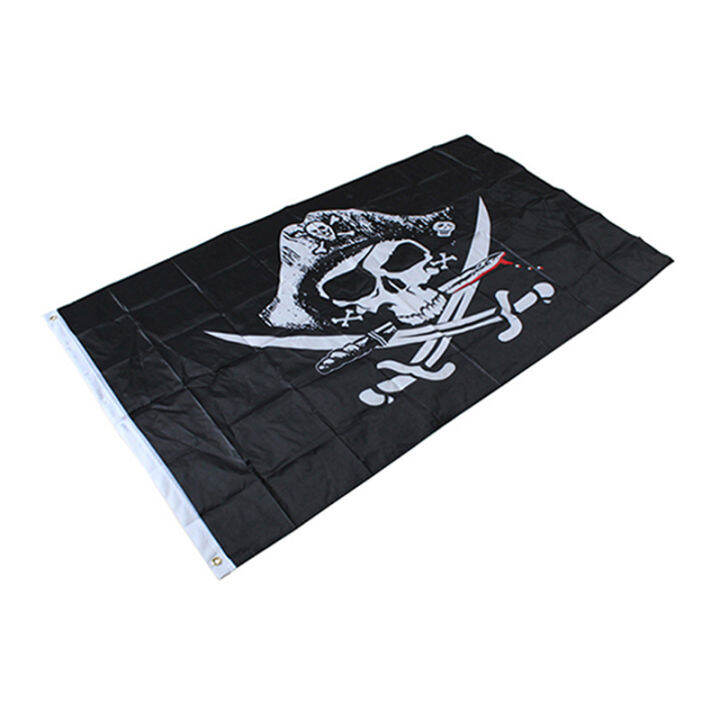 lowest-price-mh-90-150cm-pirate-flags-skull-และ-crossbones-sabes-swords-flags-halloween-decor