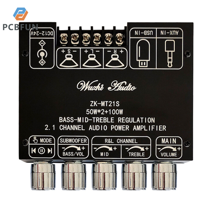 pcbfun-zk-mt21s-2-1ช่อง-bl-โมดูลบอร์ดเครื่องขยายเสียงเสียงโมดูลซับวูฟเฟอร์หนัก