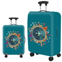 Travel Suitcase Protective Covers Travel Printed Elastic Luggage Cover Protector for 18 -32 Baggage Travel Bag Case