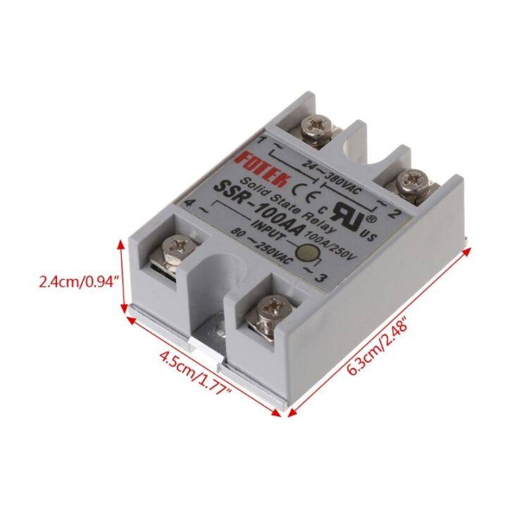 24โวลต์-380โวลต์-ssr-100aa-100a-ac-ac-โมดูลรีเลย์ที่เป็นของแข็งควบคุมอุณหภูมิ