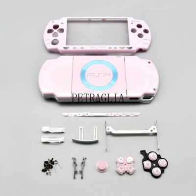 เคส PSP2000สำหรับ PSP 2000มี3สีสำหรับเปลี่ยนคุณภาพสูงกระดุมหอย + สติ๊กเกอร์ + ฝาครอบสกรู