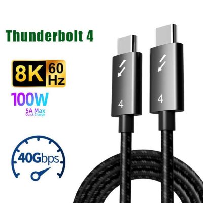 IRCTBV สายโทรศัพท์มือถือ8K สายชาร์จเร็ว PD 100W USB 4 Thunder-Bolt 4 Type-C 40Gbps