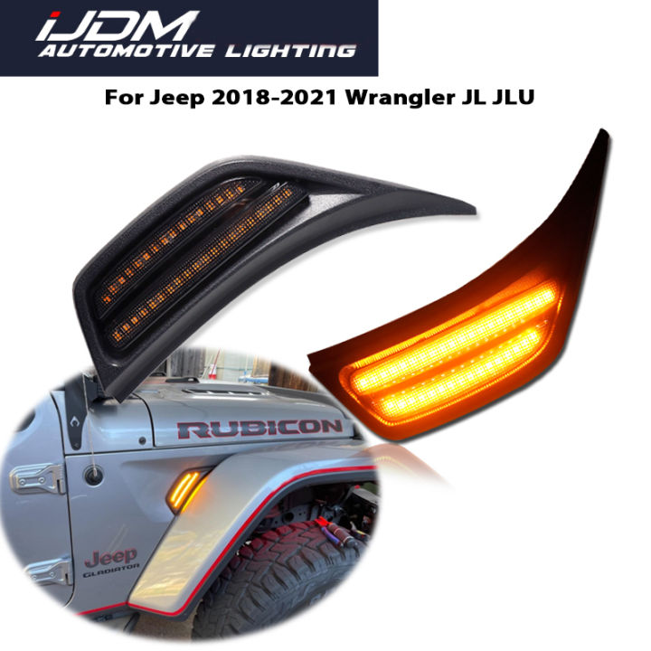 2pcs For 2018-2021 Jeep Wrangler JL JLU For 2020-2021 Gladiator JT Truck  Front Fender Side Marker Light Amber Turn Signal Lamp Lazada PH