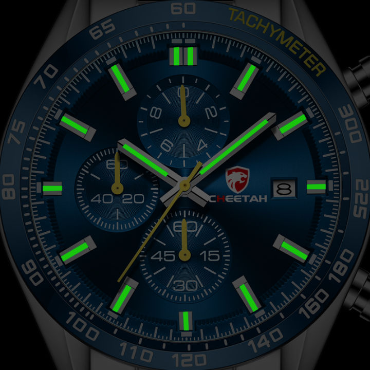 hotcheetah-นาฬิกาผู้ชายแบรนด์หรูสแตนเลสธุรกิจควอตซ์บุรุษนาฬิกาโครโนกราฟสบายๆกีฬานาฬิกาข้อมือสำหรับผู้ชาย