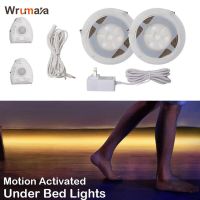 Portable Under Bed Lights Motion Sensor LED Light Strip with Automatic Shut Off Timer for Double Bed Warm White 2700K Dimmable Night Lights