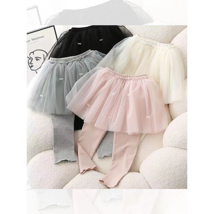 Girls Princess Tutu Skirt Leggings Girls Cute Trousers Kids Outfit ...