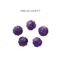 Amethyst lotus bead ลูกปัดดอกบัวอเมทิสต์ 8mm