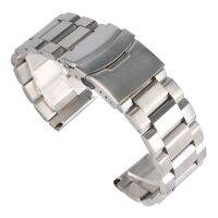 （Bar watchband）18/20/22/24Mm HighSilver Solid LinkBand Strap Stainless Strawwatch Bands