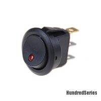 [HundredSeries] New 1pcsset 12V Car Round Dot LED Light Rocker Toggle Switch Sales