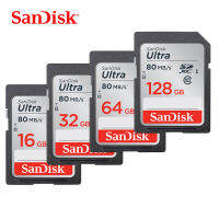 ร้อนแรงในตลาด! SanDisk Ultra SD การ์ด16GB 32GB SDHC การ์ดหน่วยความจำ64GB 128GB SDXC Class10 80เมกะไบต์/วินาที USH-1กล้อง SD รองรับการตรวจสอบอย่างเป็นทางการ