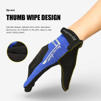 Cycling gloves non-slip mountain bike long finger gloves sports touch screen mens and womens shock-absorbing gloves