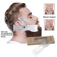 【CC】 Beard Shaping Template Comb Trimming Transparent Mens Beards Combs Hair Trim Templates