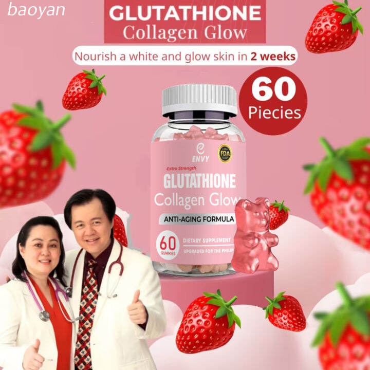 Glutathione collagen glow gummies anti-aging whitening skin collagen ...