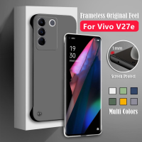 เคสสำหรับ Vivo CV29 V29Pro V27 E V27e V27 Pro V27pro V 27e แฟชั่นหรูหราบางเฉียบไร้กรอบสี่มุมบำรุงผิวรู้สึกว่าโทรศัพท์เคสพีซีแบบหนากรอบปกป้องเคสกันกระแทกมือถือฝาหลัง