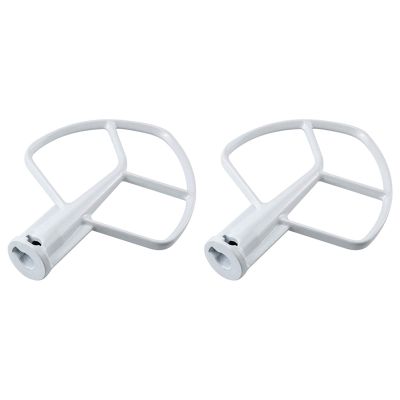 2X K5AB K5SS Kitchen Mixer Aid Coated Flat Beater, Replacement for KitchenAid Mixer W10807813,9707670 Accessories