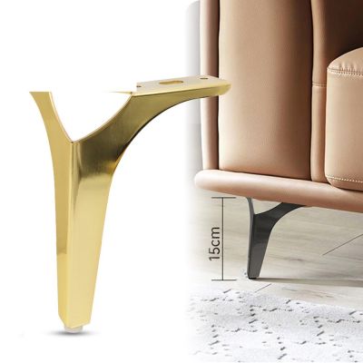 4pcs Metal Furniture Legs for Sofa Feet 18cm Bathroom Cabinet Replacement Legs TV Stand Bed Dresser Coffee Table Legs Black Gold Furniture Protectors