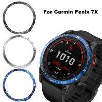 ฝาโลหะจัดแต่งทรงผมสำหรับ Garmin Fenix 7X สมาร์ทวอทช์ฝาครอบกรณีกาวสำหรับ Fenix 7X แหวนกันชนสแตนเลส