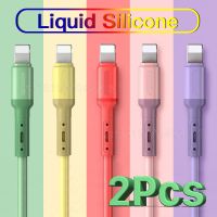 2Pcs USB Cable For iPhone 14 13 12 11 Pro Max XR XS 8 7 6s 5s Fast Data Charging Charger USB Wire Cord Liquid Silicone Cable 2m Cables  Converters