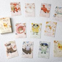 U 28 Sheets/Set Cute Bird And Rait Lomo Card Mini Postcard DIY Cartoon Animals Greeting Card Birthday Gift Card