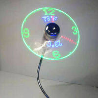 USB Fans Mini Time Display Creative Gft With LED Light New Cool Gadgets Products For Laptop PC Dropship 2020