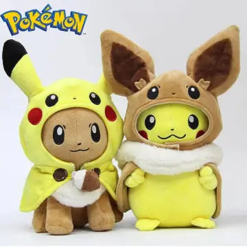 Pikachu with eevee store hoodie plush