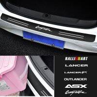 1PCS Carbon Fiber Car Rear Bumper Protection Sticker For Mitsubishi Ralliart Lancer Lancer EX Outlander ASX Competition