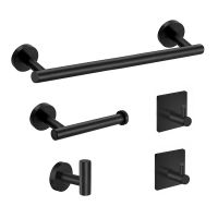 ✟☽∏ Paper holder towel bar suit black stainless steel bathroom hook towel rack from the bathroom hardware kit parts