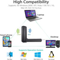 อะแดปเตอร์อินเตอร์เน็ตไร้สาย 1200 Mbps Usb Adapter Wifi Dongle 2 . 4 G / 5 Ghz 802 . 11ac Pc Laptop