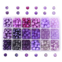 8mm Gradient Glass Beads Box Set Round Loose Spacer Beads For Jewelry Making Handmade celet Necklace DIY Craft Beads Kit