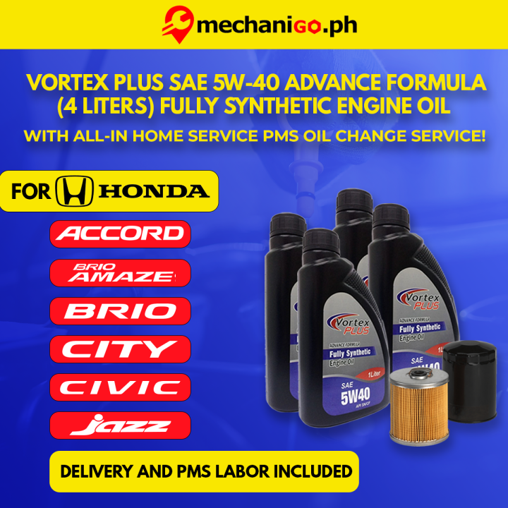 VORTEX PLUS SAE 5W40 ADVANCE FORMULA (4 Liters) Fully Synthetic
