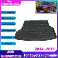 แผ่นปูพื้นฝาหน้าฝาหลังกระโปรงรถสำหรับ Toyota Highlander XU50อุปกรณ์เสริม2014 ~ 2019แผ่นซับสะอาดกันน้ำกันลื่น