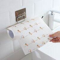 Kitchen Paper Dishcloth Bracket No punching Hook Stainless Steel Dishcloth Rack Kitchen Paper Towel Stick Storage Hook