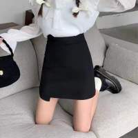 2022 ใหม่แฟชั่นเอวสูงไม่สม่ำเสมอกระโปรงผู้หญิงเกาหลีรุ่น Slim A-line Skirt