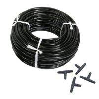 20m 4/7mm Hose With 10 Pcs Tee Garden Micro Irrigation Pipe Water Connector Gardening Lawn Agriculture Sprinkling Drip Tube