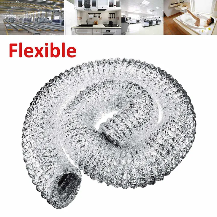 Ditur 3.1Inch Flex Air Aluminum Foil Ducting Dryer Vent Hose For