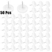 ♙№ 50 Pcs Furniture Sliders Nail Furniture Pads Chair Sofa Table Desk Leg Floor Protectors Nylon Silicone Home Protection Tools