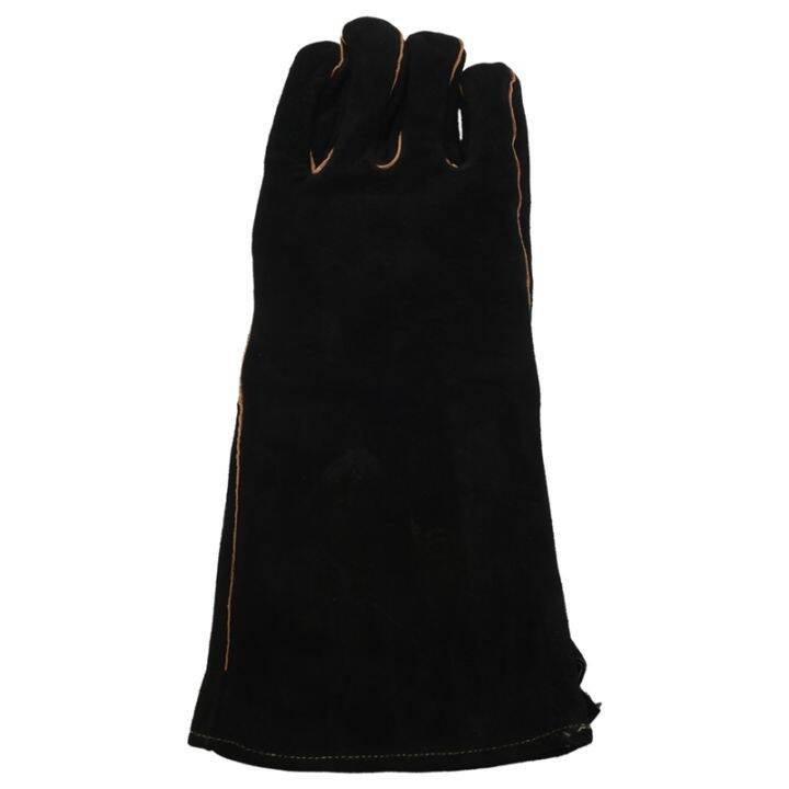 extreme-heat-amp-fire-resistant-gloves-leather-with-stitching-mitts-perfect-for-fireplace-stove-oven-grill-welding-bbq-mig-pot-holder-animal-handling-black