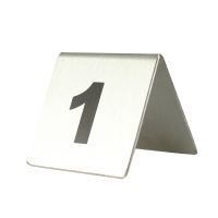 Lot 5pcs SS Table Number Tent Sign Stand Stainless Steel Place Card Label Restaurant Cafe Bar Seating Double Side Customized