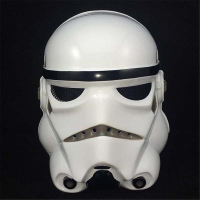 หน้ากากคอสเพลย์สำหรับงานเลี้ยงฮาโลวีนแบบหรูหรา Masker Full Face สีขาวชุดคอสตูม Darth Vader เครื่องแต่งกายปลอมตัว