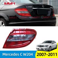 Mercedes Benz C W204 Tail  2007-2011 LED C180 C200 C250 C260 C300 เสื้อ​ไฟท้าย ไฟท้าย​แต่ง ไฟท้ายไฟเบรค​ ไฟเลี้ยว Taillamp Taillight ไฟท้าย​ พร้อมทับทิม ไฟท้ายกันชนหลังสําหรับ​ ทับทิมในฝาท้ายไฟท้าย